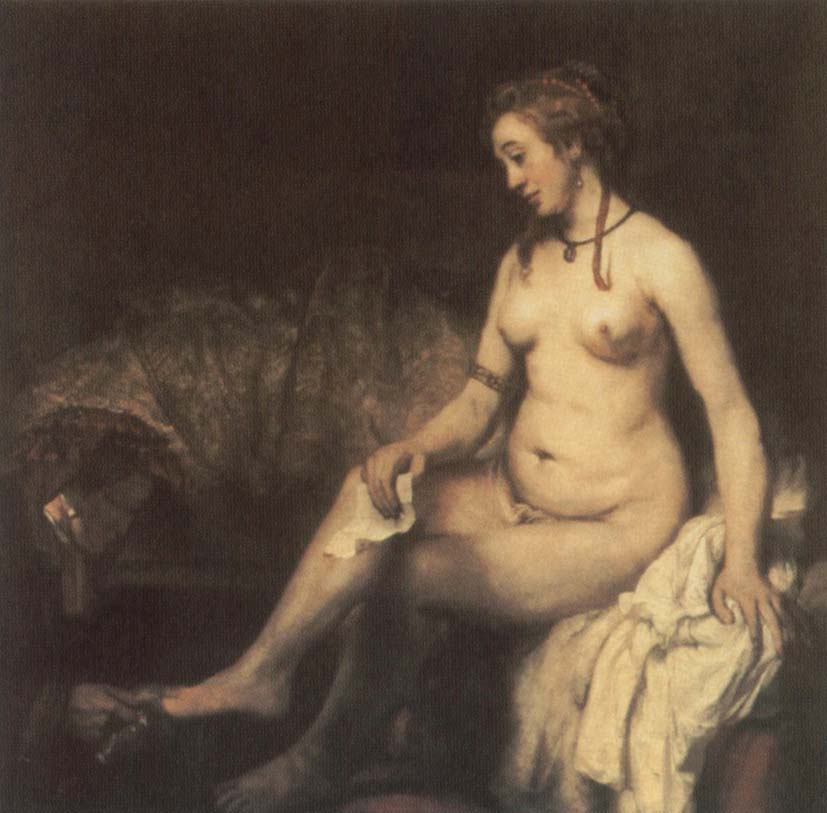 Bathsheba Bathing with King David-s Letter